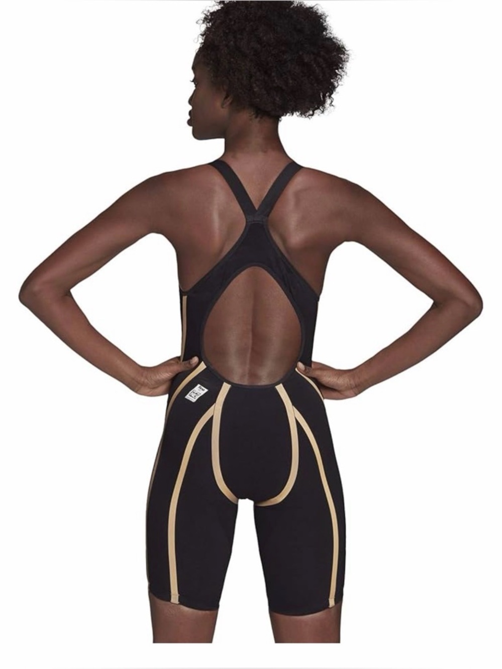Adidas Adizero FS CB (Freestyle Closed Back) competitive tech swimsuit 24” black